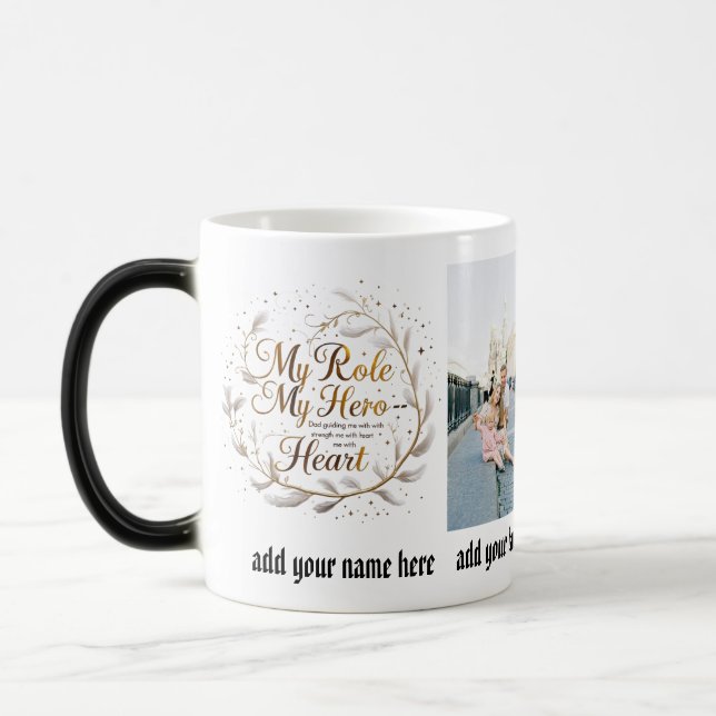 Mein Vater, My Held - Magic Morphing Tasse (11 oz) (Links)