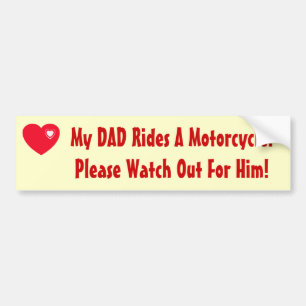 Mein Vater reitet ein Motorrad! Autoaufkleber