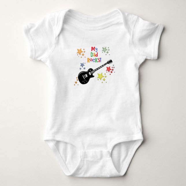 Mein Vater Rocks! Gitarre Baby Strampler (Vorderseite)