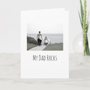 MEIN VATER ROCKS Moderne Fotokarte FROH VATER DAY Karte