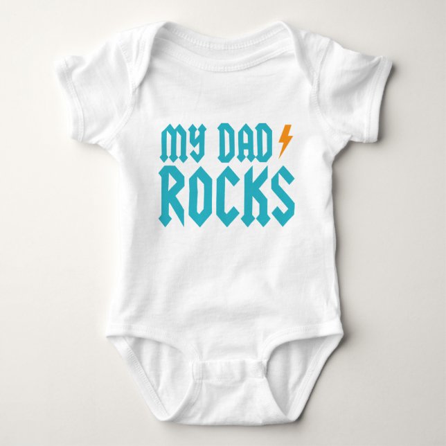 Mein Vater rockt Baby Strampler (Vorderseite)