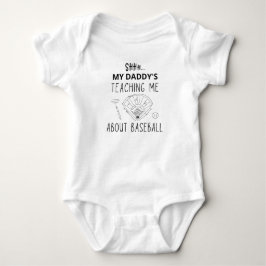 Mein Vater unterrichtet mich über Baseball | sport Baby Strampler