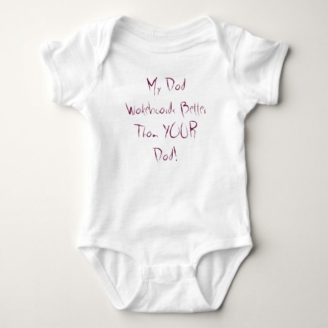 Mein Vater Wakeboards besser als IHR Vater! Baby Strampler (Vorderseite)