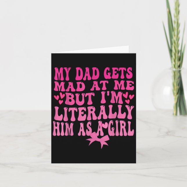 Mein Vater wird mir schlecht, aber ich bin buchstä Karte (Vorderseite)