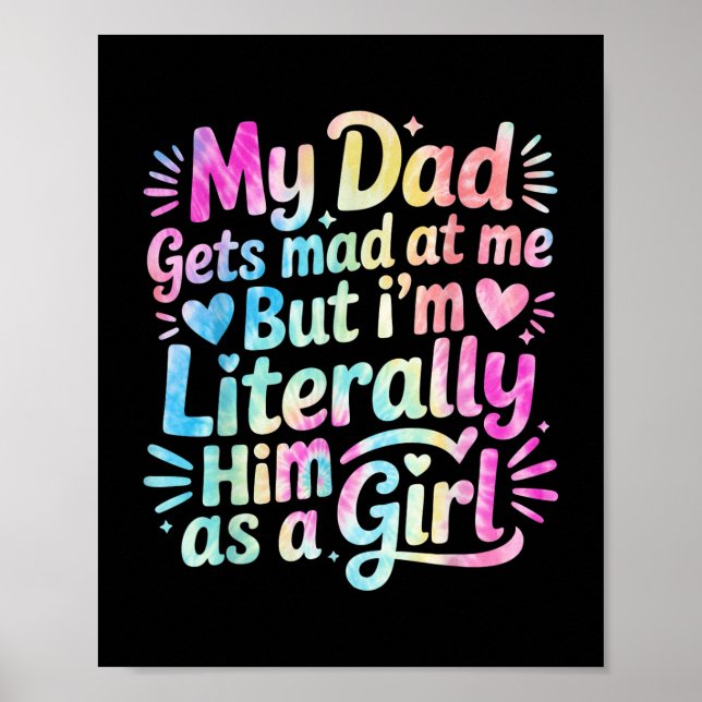 Mein Vater wird mir traurig, aber ich'm buchst Poster (Vorne)