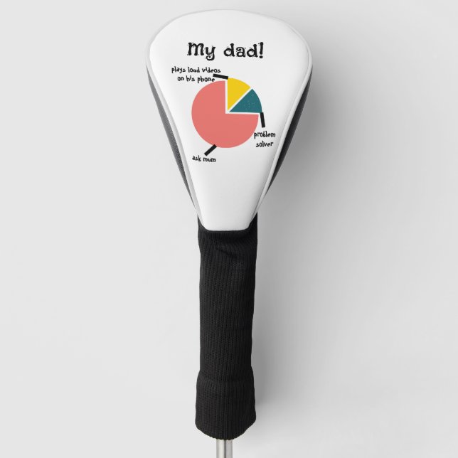 Mein Vater witzige Eigenschaften, individuelle Übe Golf Headcover (Vorderseite)