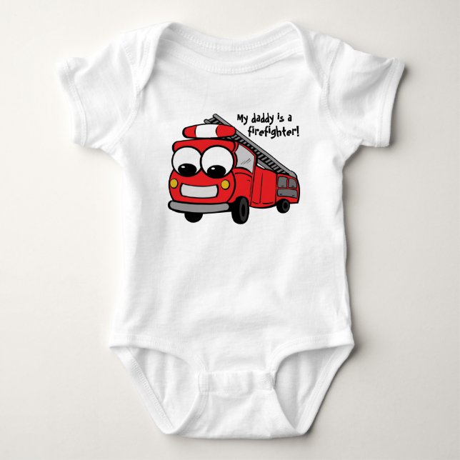 Mein Vati ist ein Feuerwehrmann - Baby Baby Strampler (Vorderseite)