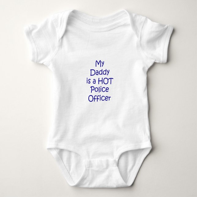 Mein Vati ist ein heißer Polizeibeamte Baby Strampler (Vorderseite)