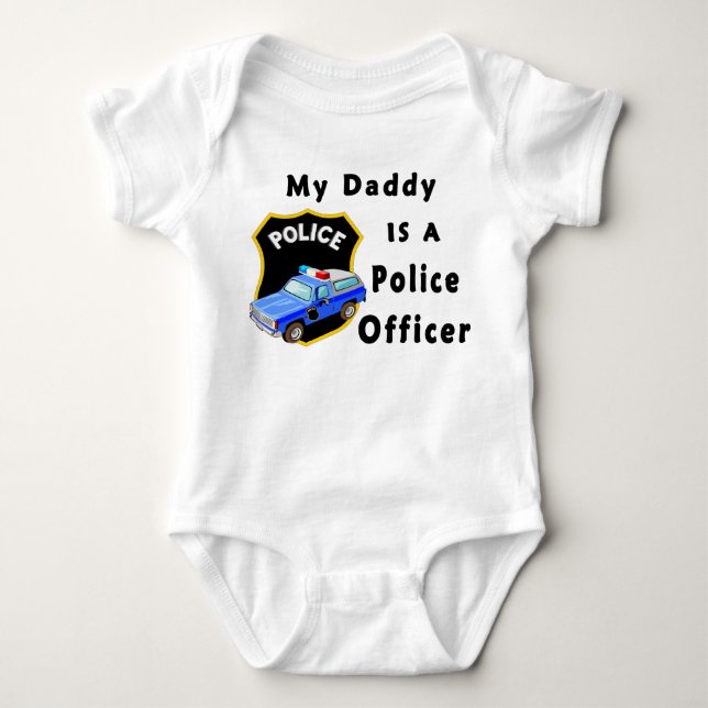 Mein Vati ist ein Polizeibeamte Baby Strampler (Vorderseite)