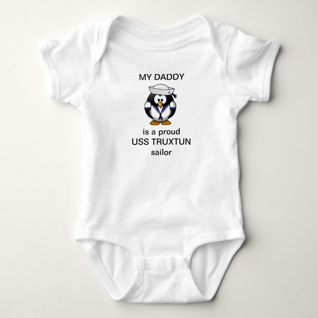 Mein Vati ist ein stolzer Seemann USSs TRUXTUN Baby Strampler (Vorderseite)