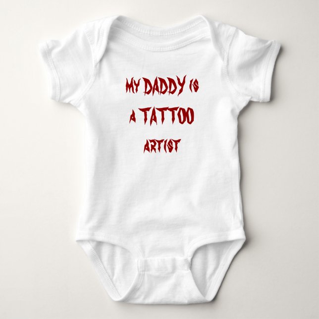 mein VATI ist ein TÄTOWIERUNGS-Künstler Baby Strampler (Vorderseite)