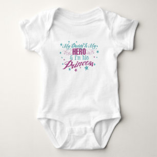 Mein Vati ist mein Held u. bin ich seine Baby Strampler