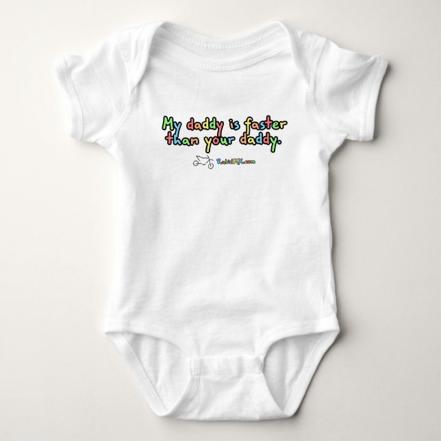Mein Vati ist schneller als Ihr Baby-Strampler Baby Strampler (Vorderseite)