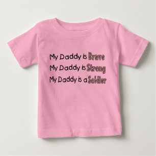 Mein Vati ist tapferer starker Soldat Baby T-shirt