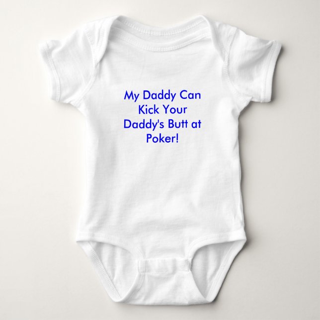 Mein Vati kann den Hintern Ihres Vatis am Poker Baby Strampler (Vorderseite)