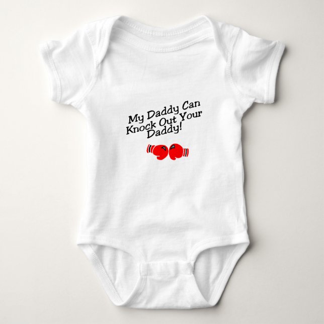 Mein Vati kann Ihren Vati heraus klopfen! Baby Strampler (Vorderseite)