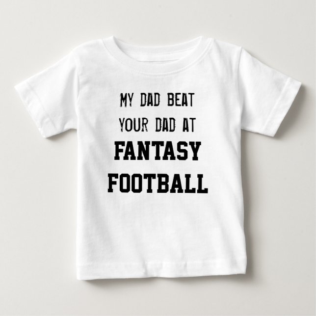 Mein Vatischlag Ihr Vati AM FANTASIE-FUSSBALL Baby T-shirt (Vorderseite)