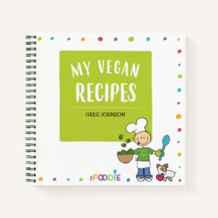 MEIN VEGANES RECIPS Personalisiertes Kochbuch zum  Notizbuch