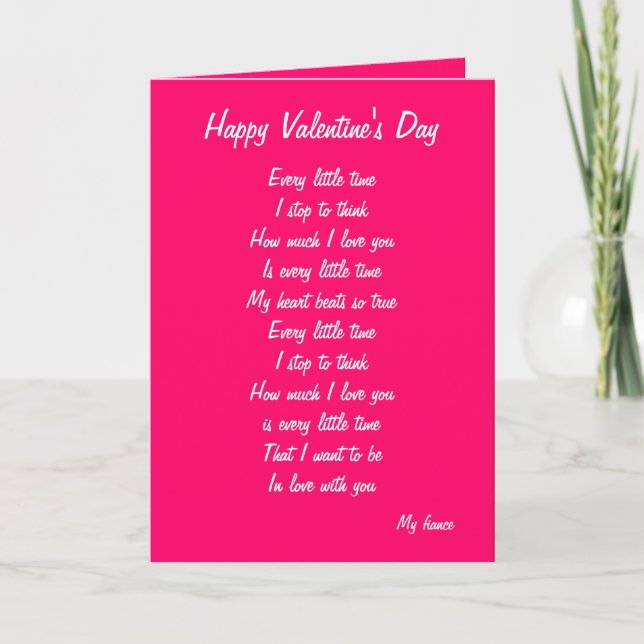 Mein Verlobte-Valentinstag Feiertagskarte (Vorderseite)