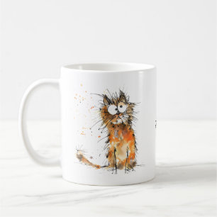 Mein Verrückt-heits-Becher Orange Katze Kaffee Hum Kaffeetasse