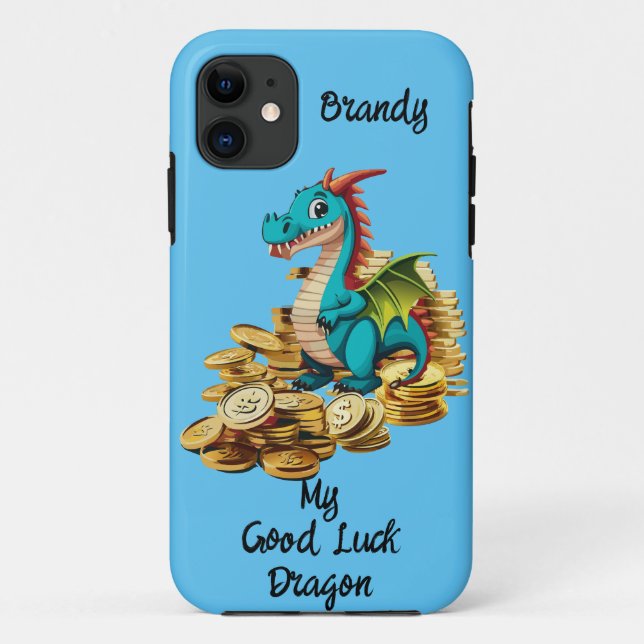 Mein Viel Glück Dragon kann individuell angepasst  Case-Mate iPhone Hülle (Rückseite)