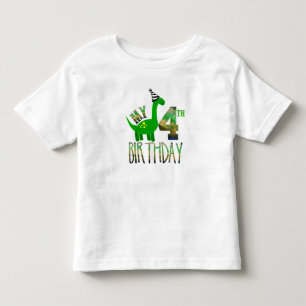Mein viertes Geburtstags-Dinosaurier-Party Kleinkind T-shirt
