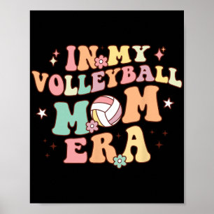 Mein Volleyball Mama Era Game Day Niedlich Retro V Poster