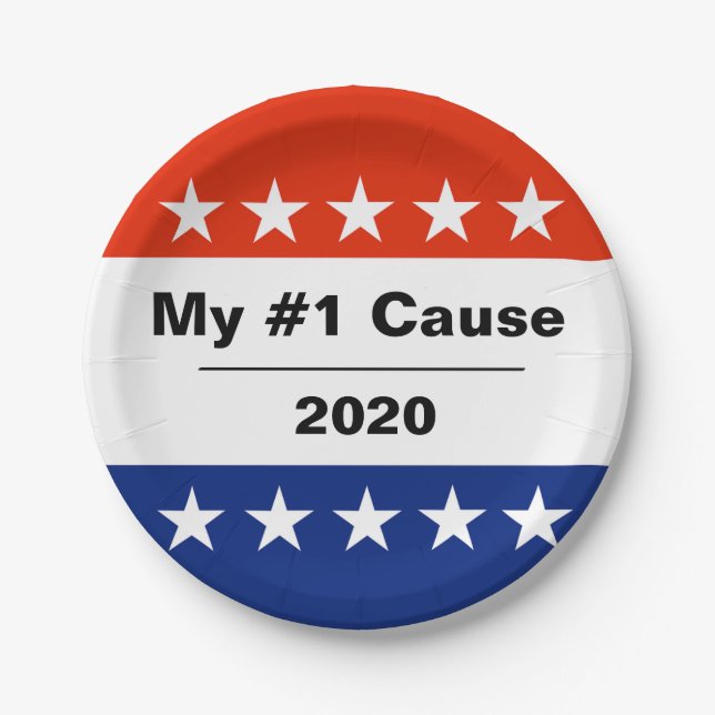 Mein Wahlthema 2020 Pappteller (Vorderseite)