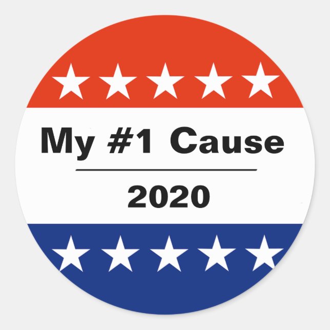 Mein Wahlthema 2020 Runder Aufkleber (Vorderseite)