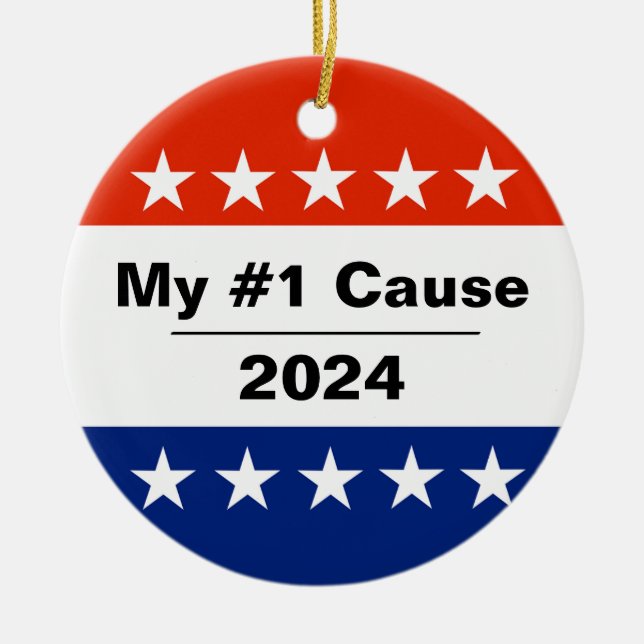 Mein Wahlthema 2024 Keramik Ornament (Vorne)
