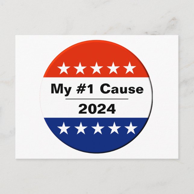 Mein Wahlthema 2024 Postkarte (Vorderseite)