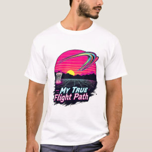 Mein wahrer Flugpfad Lustiger Disc-Golf-Spieler He T-Shirt