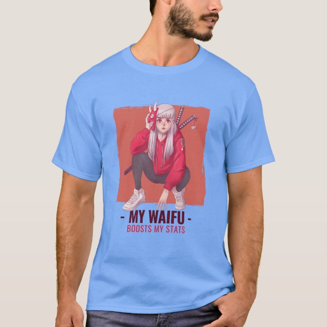 Mein Waifu hebt meine Stände T-Shirt (Vorderseite)