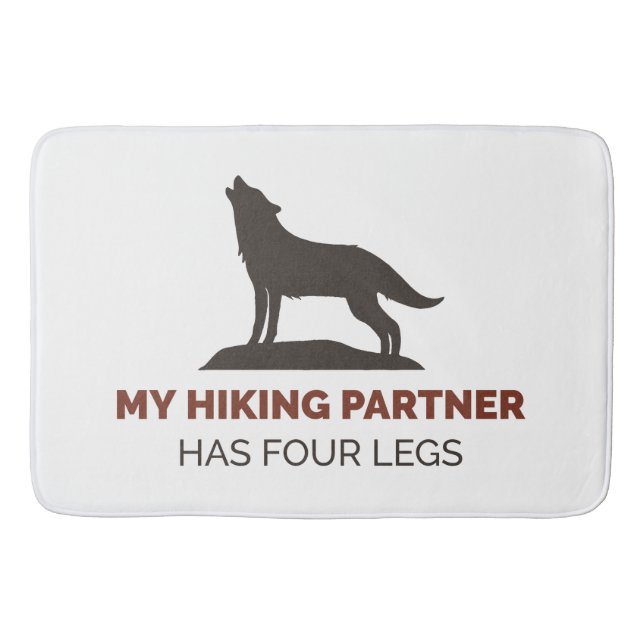 Mein Wanderpartner hat vier Beine Badematte (Vorderseite)