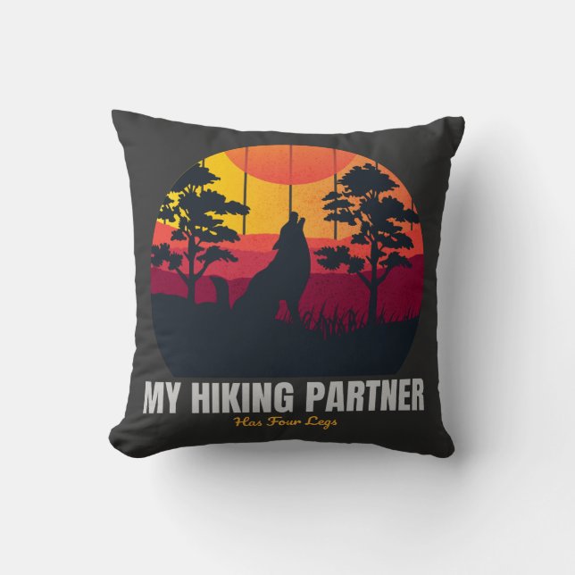 Mein Wanderpartner hat vier Beine Kissen (Vorderseite)