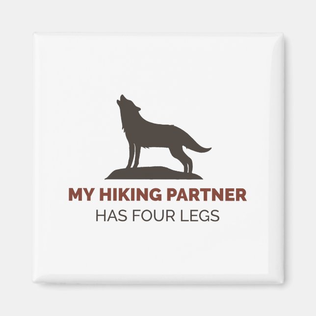 Mein Wanderpartner hat vier Beine Magnet (Vorne)