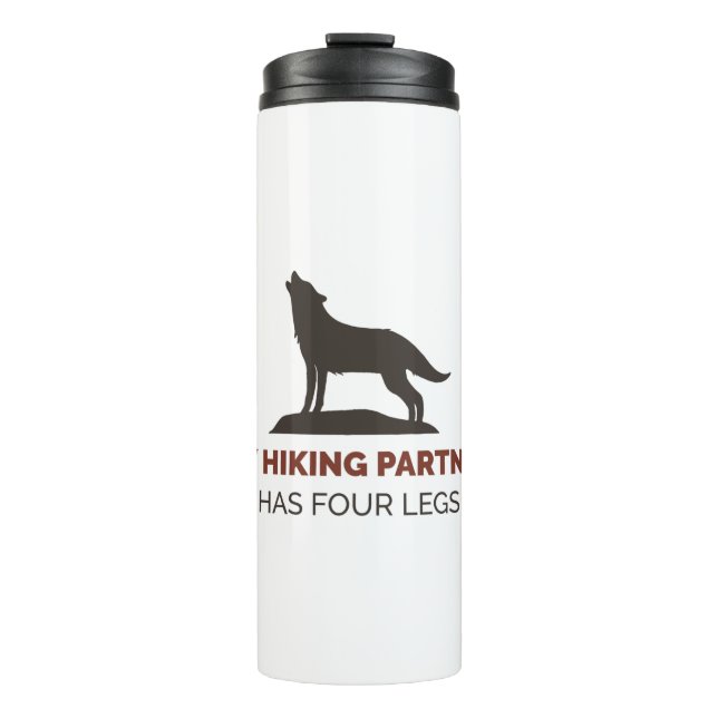 Mein Wanderpartner hat vier Beine Thermosbecher (Vorderseite)