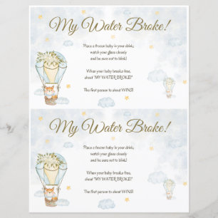 Mein Wasserbroke! Baby Shower Game