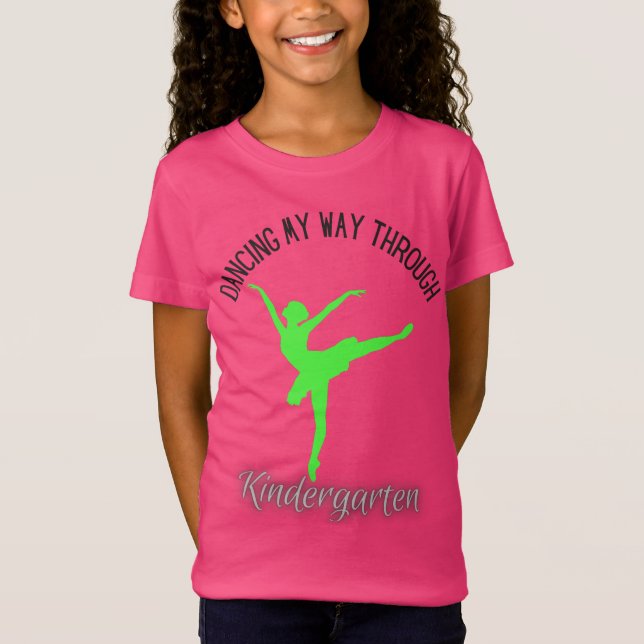 Mein Weg durch den Kindergarten Limon Schwarz tanz T-Shirt (Vorderseite)
