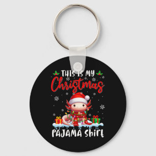 Mein Weihnachts Pajama Santa Axolotl Tiere Xmas Li Schlüsselanhänger
