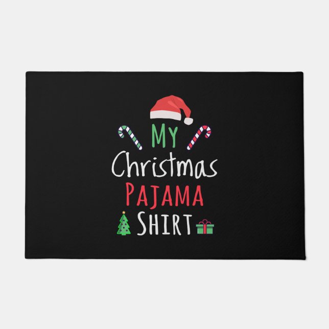 Mein Weihnachts-Pajama-Shirt Fußmatte (Vorderseite)