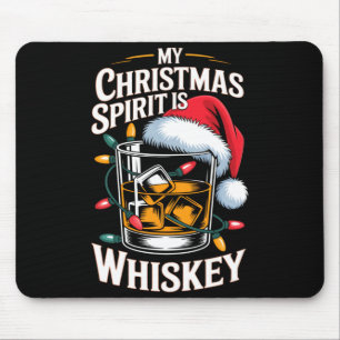 Mein Weihnachts-Shirt ist Whiskey Lustiger Santa-P Mousepad