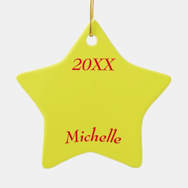 Mein Weihnachts-Star-Geschenk Keepake Keramik Ornament (Vorne)