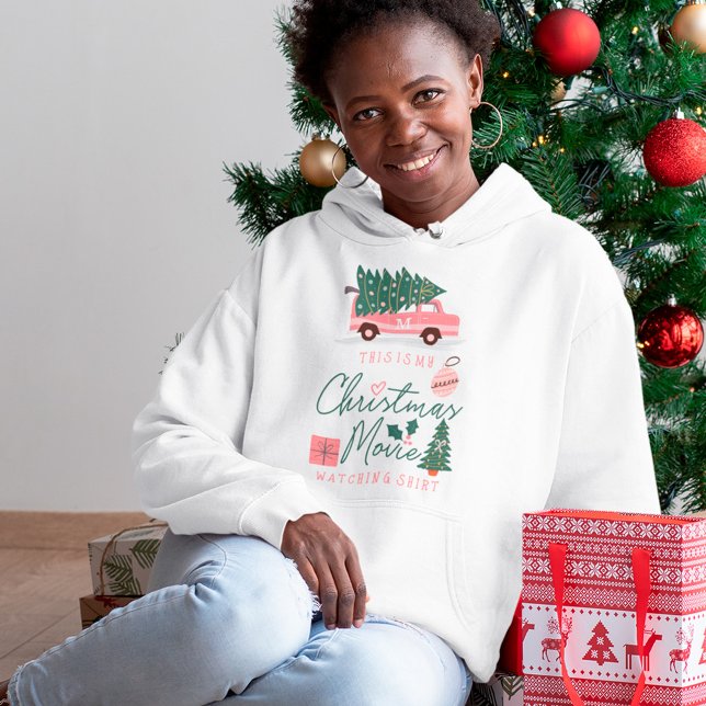 Mein Weihnachtsfilm sieht Shirt Pink Retro Van (My Christmas Movie Watching Shirt Pink Retro Van)