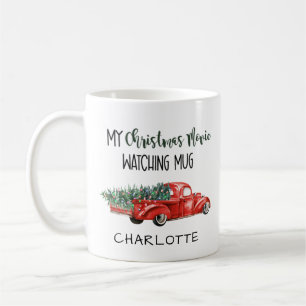 Mein Weihnachtsfilm sieht Tasse Red Truck Name