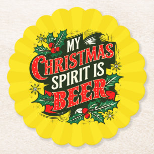 Mein Weihnachtsgeist ist Bier-89379 Untersetzer