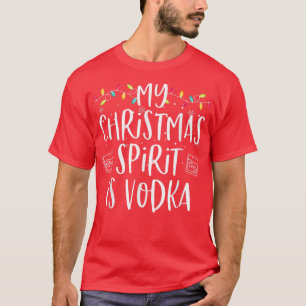 Mein Weihnachtsgeist ist Vodka Funny Family Christ T-Shirt