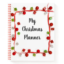 Mein Weihnachtsplaner Modernes Rot und Weiß