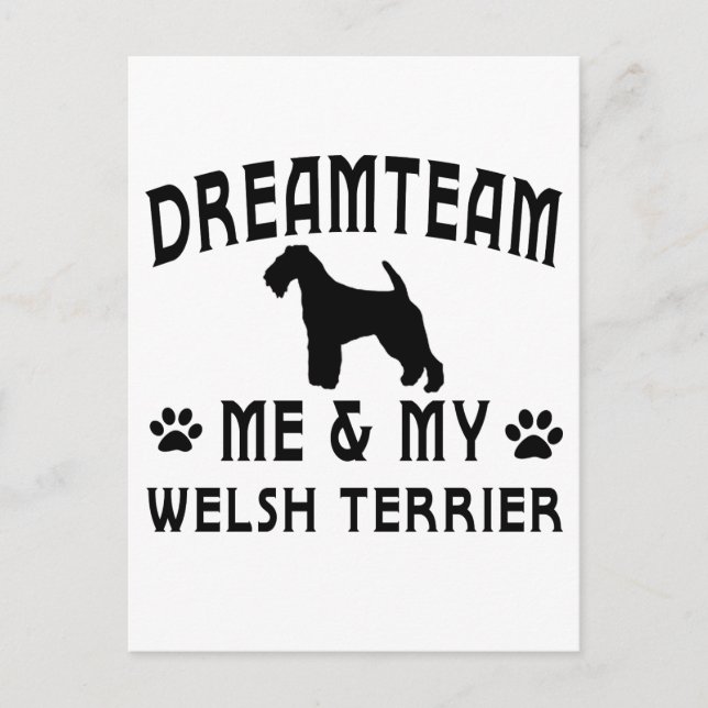 Mein Welsh Terrier Dog Postkarte (Vorderseite)