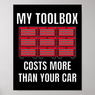 Mein Werkzeugkasten kostet mehr als dein Auto Spaß Poster